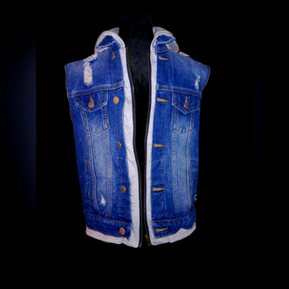 Nice Boys Hoodie Jean Vest
